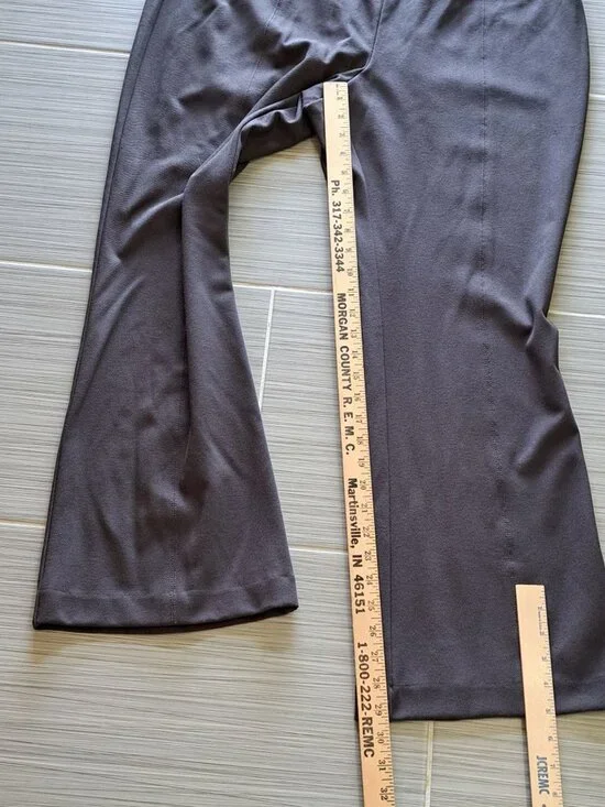 J. Jill Womens Petite XL Pull-On Bootcut Pants Petite Brown Stretch Knit Seam - Picture 9 of 10